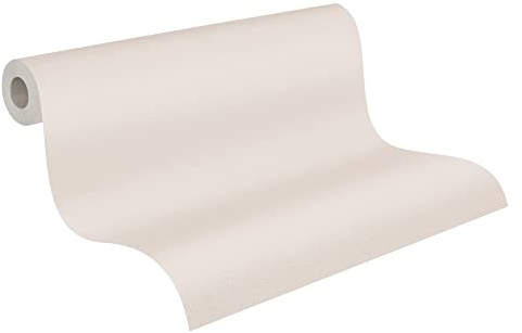 Unitapet Wei creme – Livingwalls House of Turnowsky 389043 – enfärgad tapet fibertapet – 10,05 m x 0,53 m, tillverkad i Tyskland