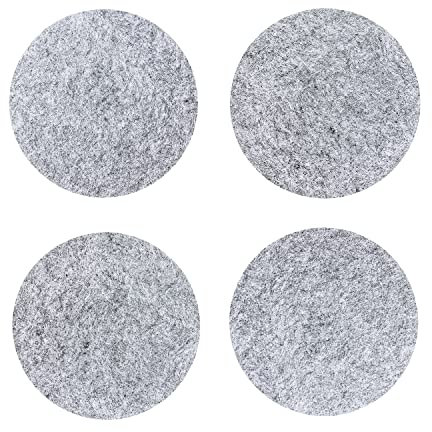 Oblique Unique® Filzuntersetzer rund groß 4er Pack Ø 20cm Glasuntersetzer Getränke Untersetzer für Gläser Tassen – Farbe wählbar (Weißgrau)