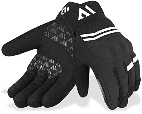 WFX Guanti da moto di alta qualità, resistenti, per sport invernali, con dita intere, antivento, touch screen, per corse su strada, motocross, ciclismo e sport all'aria aperta