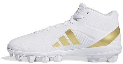 Adidas Men's Adizero Impact Spark Molded, White/Gold Metallic/White, 12