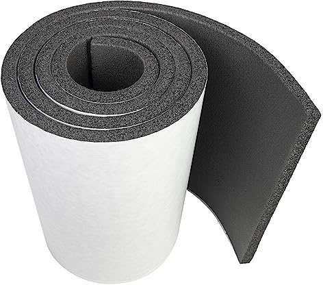 HASKYY 0,5 QM premium isoleringsmatta, akustisk matta, självhäftande bil, husvagn, ljudisoleringsmatta, skumrulle, mattrulle, 25 x 200 x 1,3 cm, brandsäker, vattentät skumplatta, skumgummi