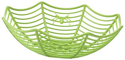 Ciieeo Decoración De Halloween Cuenco De Araña Truco o Trato Bakset Para Servir Frutas Plato De Frutas De Tela De Araña Canasta De Frutas Víspera De Todos