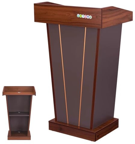 Oracra Rednerpult Hochleistungsschildpodium mit Speicher, Bodengestandene Rezeption Kanzel, Kommerzielle Sprechende Präsentationsstand für Kirche, Konzert
