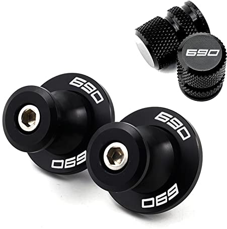 YIJIEBAO Passend for KTM 690 SMC Duke 690SMC SMC R 690Duke 2009-2019 2020 2021 2022 Motorrad Ventilkappen M10 Schwingenspulen Slider Stand Schrauben Hinterer Kipphebel mit Gewinde(A Set-Black)