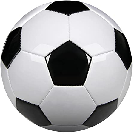PpAaJK Size 5 Professional Training Soccer Balls PU Leather Black White Football Soccer Balls Goal Team Atch Training Balls
