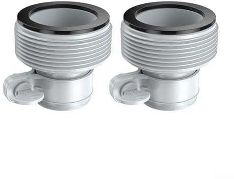 Schlauchadapter Typ B für Intex Pool, 3,8 cm bis 3,2 cm, Poolschlauchverbinder mit Gewinde, effektiver Pool-Ablasspumpen-Adapter für Pumpen und Salzwassersystem, 10,2 x 7,6 x 10,2 cm, 2 Stück