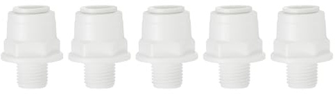 PATIKIL Water Purifier Straight Connector 1/4 NPT Female x 3/8 OD Tube, 5 Pcs Quick Push to Connect Tube Fittings for RO/DI Reverse Osmosis Water Filter Purifier Plumbing System, White