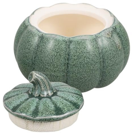 BESTOYARD Tazón de Cerámica Forma de Calabaza para Sopa y Aperitivos Tazón Decorativo para Guisos y Postres para Uso Doméstico y Decoración