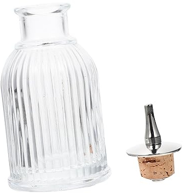 Botella Tapón Bitters de Vidrio Retro con Cócteles