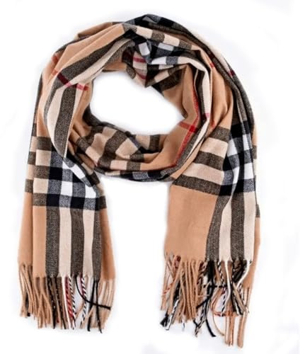 Jesdavan Kariert Schal, 35x190cm Schal Winter für Damen und Herren für Herbst und Winter