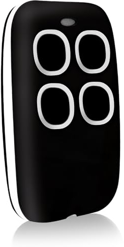 Télécommande Universelle 4 en 1 pour Portails et Garages – Télécommande Rolling Code Multifréquence de 280 à 868 MHz, Programmateur Autoapprenant avec Liste de Compatibilité (Blanc-1)