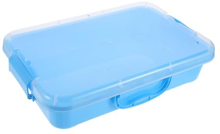 LOPUNER Multifunctional Sand Tray with Hinged Lid and Storage Box Safe Materials for Indoor Outdoor Play Sandbox for Desk Interactive Sand Table for Preschool Creativity and Motor Skills