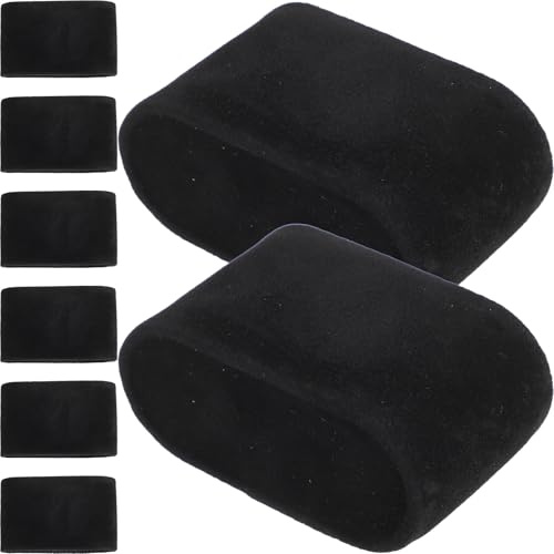 JOINPAYA Coussins D'affichage de Montre Design Simple et Élament en Flanellette Noire Oreillers Doux et Stables Lot de 8 pour Organiser Bijoux et Montres