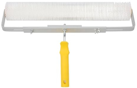 Allayu Garantit durabilité et longévité. Rouleau à pointes pour un ragréage efficace. Outil durable pour des surfaces sans bulles. Rouleau à pointes autonivelant professionnel, 18 pouces