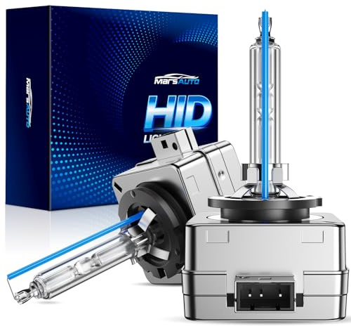 Marsauto D1S Xenón Bombillas de 35W 8000K Luces Blanco, Hid Xenon Lámpara de Faros 2 Piezas