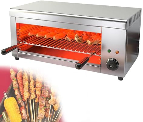 Tostadora Industrial Y Horno De Pizza Eléctrico, 2000W De Potencia Y 30L - 4 Posiciones De Parrilla Regulables En Altura, Sin Humo, Perfecta Para Uso Profesional O Familiar
