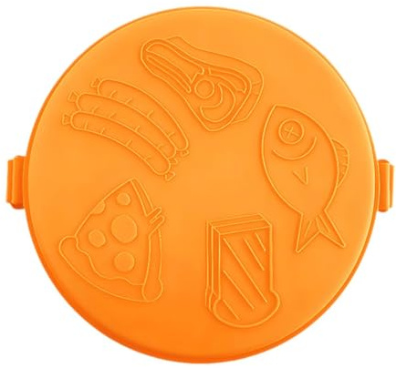 KESOTO Microonde, griglia, Padella, Piastra per friggere, Rimovibile con Coperchio, Padella per Verdure, pentole per, Uova Fritte, Verdure, Ufficio, Orangina