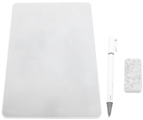Garosa Tableau D'écriture Magnétique A4, Surface de Film Blanc Réutilisable avec Stylo Magnétique de 0,8 Mm, Bloc-notes sans Encre et sans Poussière pour Enfants, Bureau, Salle de