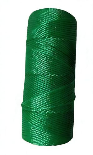 LSGZJZY 2mm High Strength Nylon String Line 656Ft（200m), Builders Line Brick Line Bricklaying Tool, Garden String Line for Construction Climbing Plants Outdoor DIY,Green