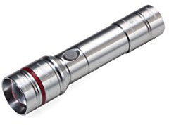 TROIKA CAR ECO BEAM – TOR54/TI – Taschenlampe – aufladbar am Zigarettenanzünder (12V)– weißes LED-Licht – 2 Lichtstärken, Blinklicht, Notfalllichtring, 4-fach Zoom – titanfarben – TROIKA-Original