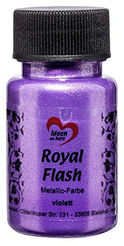 Ideen mit Herz Royal Flash, Acryl-Farbe, metallic, mit feinsten Glitzerpartikeln, 50 ml (violett)