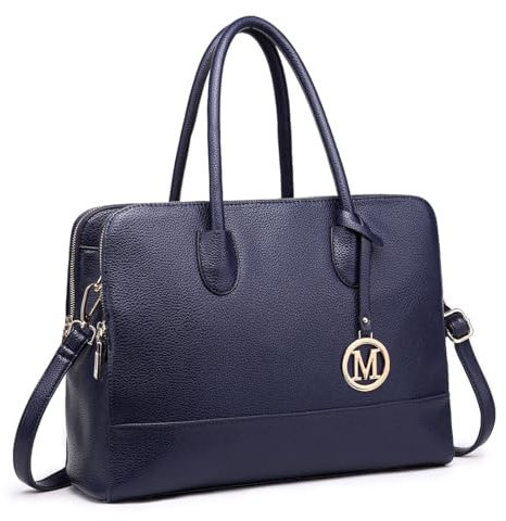 Miss Lulu Aktentasche Handtasche 13 Zoll Laptoptasche Arbeitstasche Schultertasche Messenger Bag Retro Elegant Damen