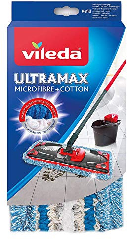 Vileda - Micro- & Baumwollbezug für Flachbesen – Ultramax – 2 Stück