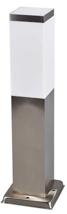 Outdoor Lights 'Lorian' (Modern) in Silver Made of Stainless Steel (1 Light Source, E27) from Lindby | Pillar Lights, Garden Light, Path Light, Bollard Light, Path lamp, Pillar Light