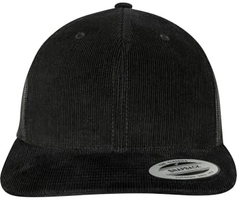 Flexfit Kappe Corduroy Retro Trucker, Black, One Size, 6606CT