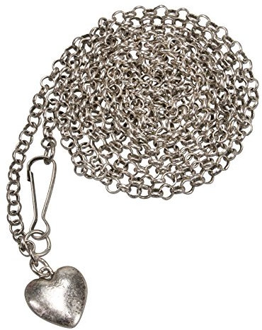Heimatflüstern Dirndl Miederkette 150 cm Länge - dekorative Trachtenkette fürs Mieder, Damen Dirndlkette fürs Oktoberfest, Dirndl-Schmuck (antik-silber-farben)