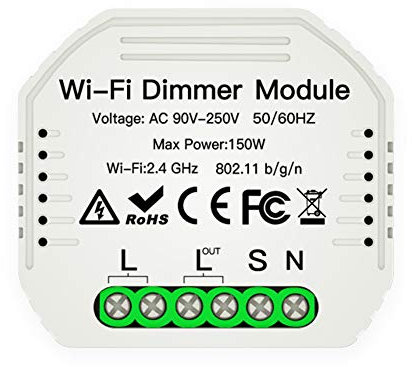 Moes Interruttore dimmer LED a luce intelligente WiFi fai da te Smart Life/Tuya APP Telecomando 1/2 mod