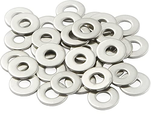 AMLOOPH Unterlegscheiben M4, Große Flach Unterlegscheiben 9mm X 0,8mm, Edelstahl Beilagscheiben DIN125 A2 V2A (100 Stück) Für Schrauben, Muttern & Gewindestange