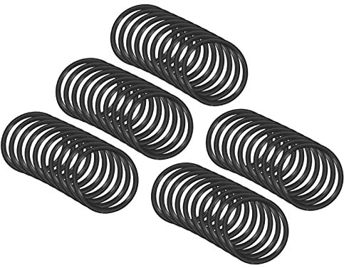 QUARKZMAN 50 Stücke Nitrilkautschuk O-Ringe Gummiringe Dichtung Gummi 12mm x 10mm x 1mm für Wasserhahn Klempner Reparatur Dichtung Verbindung, Schwarz