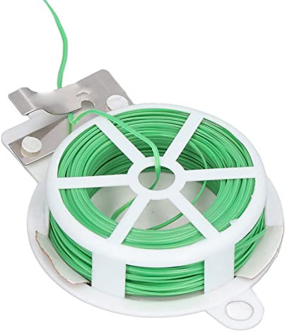 YWBL-WH Plant Twist Tie Garden Plant Tie Plant Cable Tie with Cutter Plastic and Steel Wire Twist Roll Dispenser for Garden Vegetable Shed(20 meters), Tools (20m / 65.6ft)