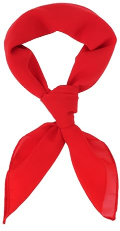 Mljsh Chiffon Red Scarf for Girls 14+, Neck Scarves for Women, Square Handkerchief Retro Ribbon Scarf for Hair Wrapping 26x26