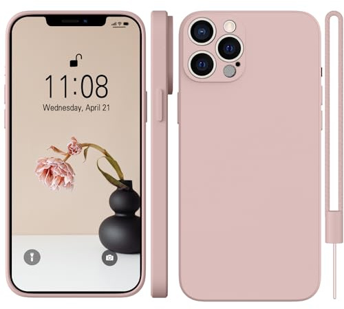 WXX für iPhone 12 Pro Hülle Silikon Case 6.1'' Rosa. | Handyhülle für iPhone 12 Pro Dünn Slim mit Microfiber,Kratzfeste Rundumschutz Case Hülle für iPhone 12 Pro