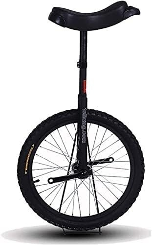 Unicycle, Suitable For Beginners To Intermediate Riders, 24 Inch 20 Inch 18 Inch 16 Inch Adult Unicycle (Color : Schwarz, Size : 20 Inch)