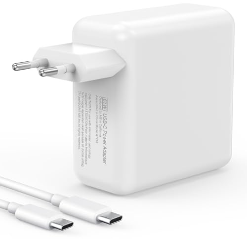 MacBook USB C Netzteil Ladekabel 67W Ladegerät, für Mac Book Pro/Air 2024/2023/2022/2021/2020/2019/M1/M2/M3/M4 Mac Laptop Series 13/14/ 15/16 Zoll,und alle USB-C Geräte (inkl. 2m Ladekabel)