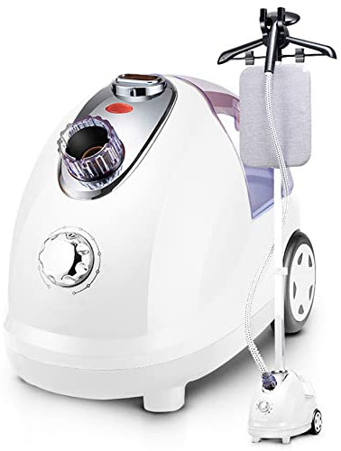 KANBUN Vaporizador Vertical con Tabla De Planchar De Alta Potencia 2000W, Vaporizador De Ropa 35S Eliminación Rápida De Arrugas con Tanque De Agua De 1.8L para Eliminar Arrugas De La Ropa,White