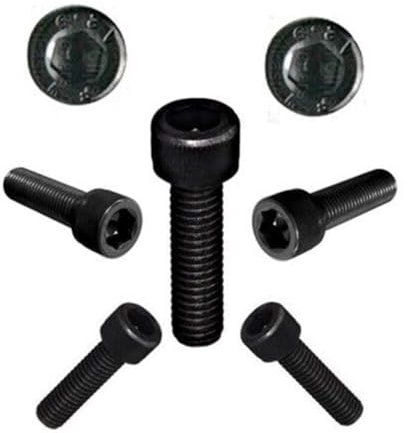 Zylinderschrauben mit ISK DIN 912 Edelstahl M 1,6 bis M 10 Schwarz Brüniert (25, 2,5 x 6)