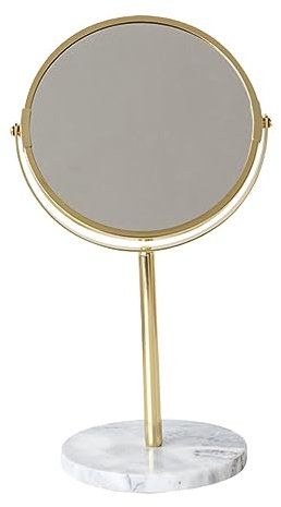 minkissy Marmor Kosmetikspiegel Tischspiegel Mit Aufbewahrungssockel Einstellbarer Winkel Klarer Schminkspiegel Für Mädchen Desktop Makeup Spiegel Für Zuhause Und Büro