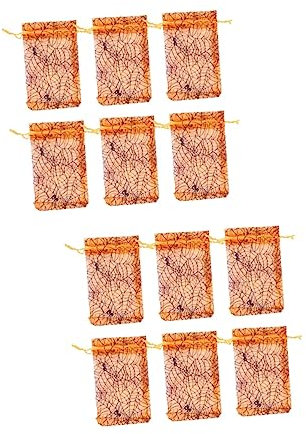 Gatuida 200stücke Organza Geschenktüten Mit Kordelzug Für Halloween Wiederverwendbare Und Strapazierfähige Säckchen Für Hochzeiten Partys Und Mit Spinnennetzdesign