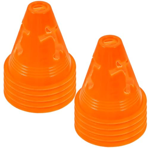 Baluue 12stücke Kleine Pylonen Für Roller Skating Und Fußballtraining Stabile Markierungshütchen Aus Pe Für Übungen Und Hindernisparcours Leicht Und Tragbar Orangefarben