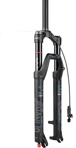 HUIOP Fourche à Suspension de vélo à Tube Droit Fourche à Air VTT de 29 Pouces réglage du Rebond Fourche de VTT,Fourche à Suspension de vélo
