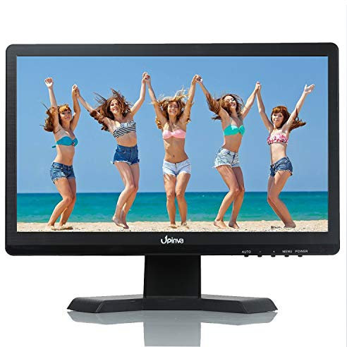 Upinva 39,6 cm (15,6 Zoll) CCTV Monitor Sicherheit Bildschirm Sicherheitskamera Multifunktions HDMI AV BNC VGA Eingang USB-Schnittstelle Computermonitor 1920 x 1080 Full HD