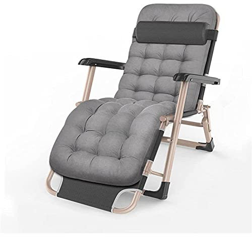 CCYENG Schwerelosigkeits-Relax-Liegestuhl, klappbare Liege-Gartenstühle, Sonnenliege, mit Wattepad, für Strand, Terrasse, Garten, Camping im Freien