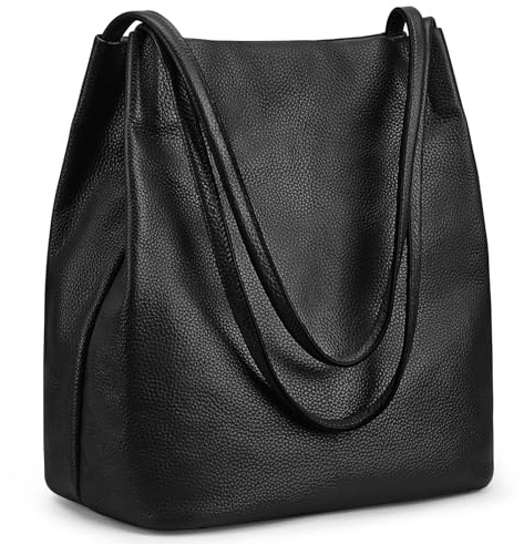Kattee Borsa a tracolla da donna in morbida pelle con chiusura magnetica superiore, grande