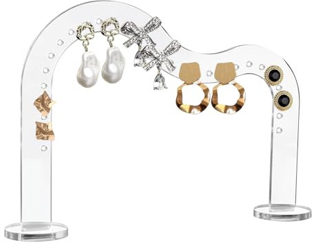 xtemtoamz Ohrringständer Acryl Ohrring Ständer, Ohrring Aufbewahrung Gebirge Ohrringhalter Schmuckständer Ohrringe Aufbewahrung für Schmuck Display von Ohrringen, Ohrsteckern, 20 X 15 cm