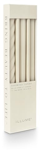 Illume Beautifully Done Unscented Assorted Candle Tapers 3-Pack, Driftwood