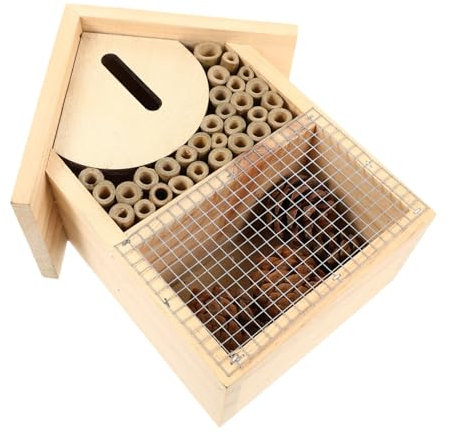 BESPORTBLE -bienenhaus Für Wildbienen Umweltfreundlicher Insektenlebensraum Hängendes Nistplatz Für Garten Stabile Und Dekorative Nisthilfe